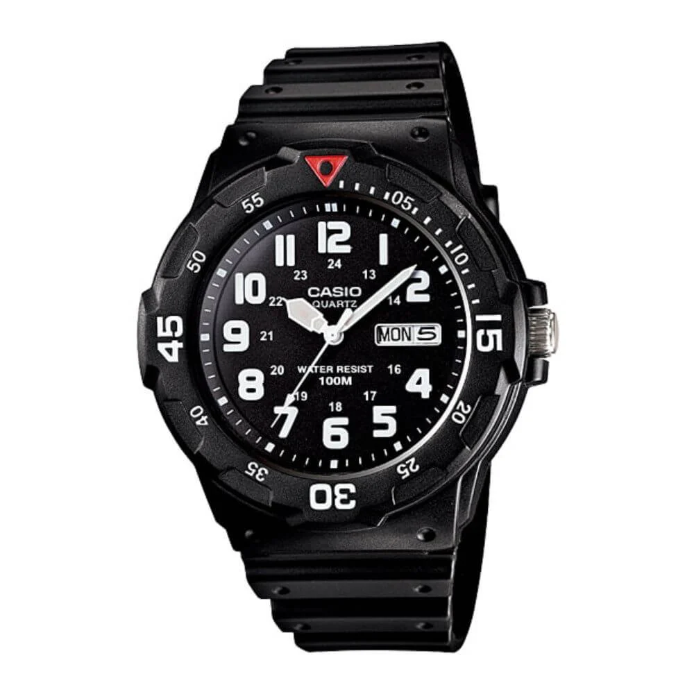 WW1246 Casio Youth Day Date Resin Belt Watch MRW-200H-1BVDF