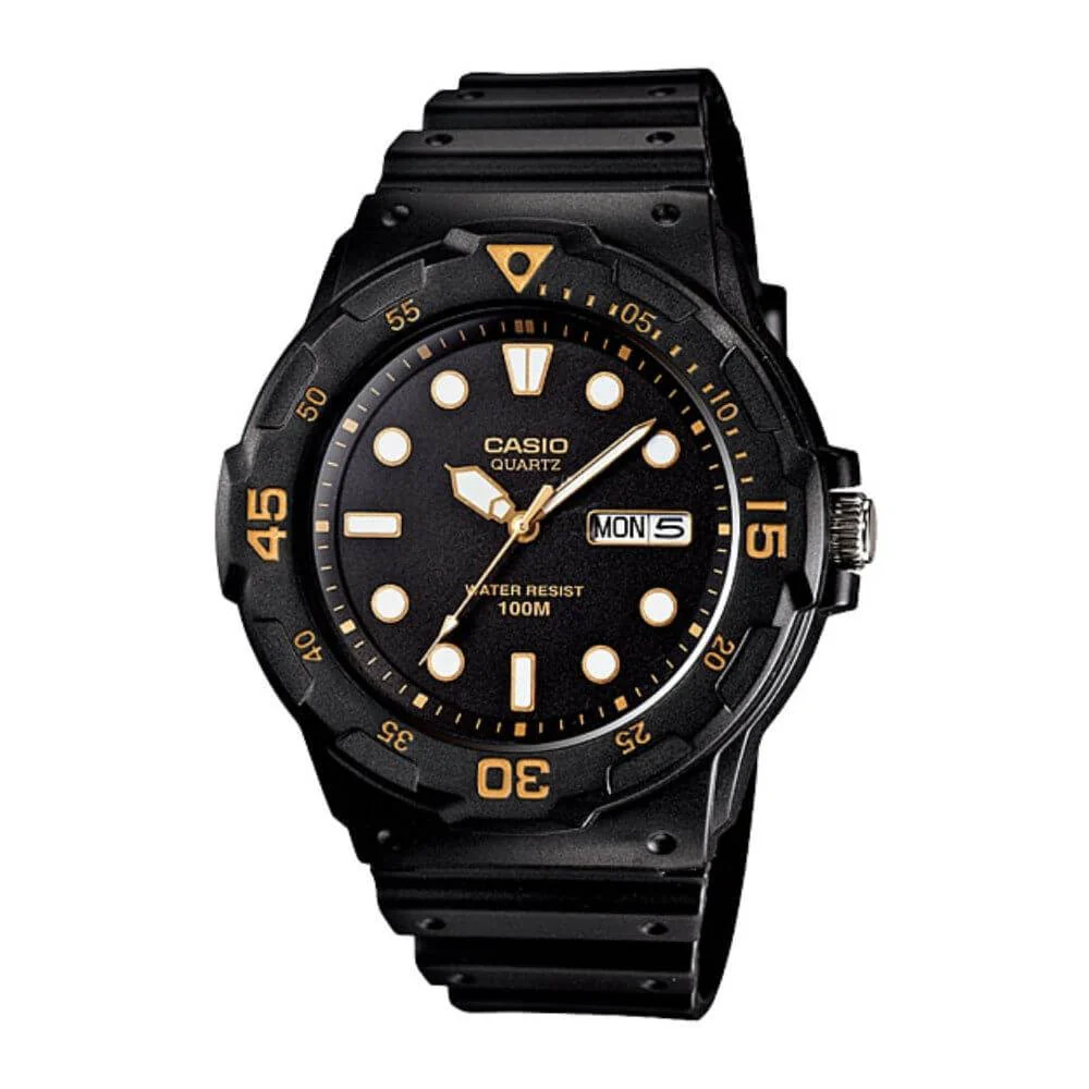 WW1248 Casio Youth Day Date Resin Belt Watch MRW-200H-1EVDF
