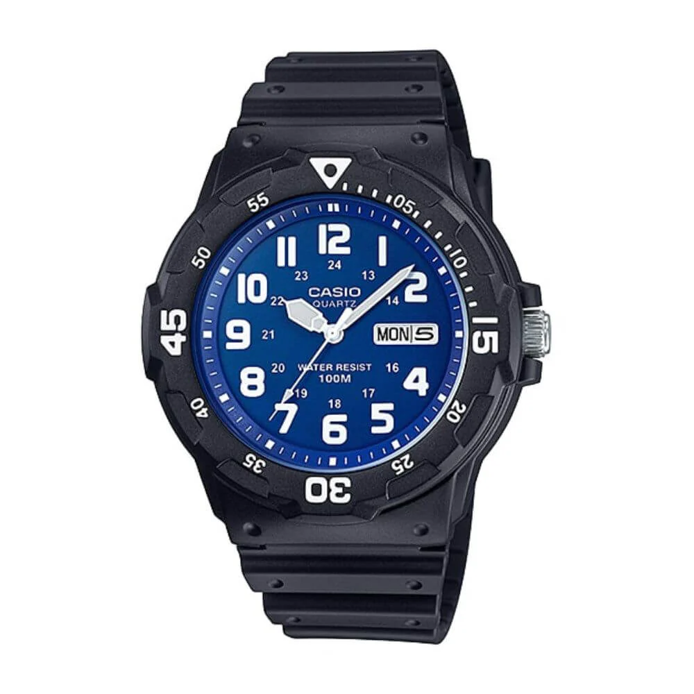WW1250 Casio Youth Day Date Resin Belt Watch MRW-200H-2B2VDF