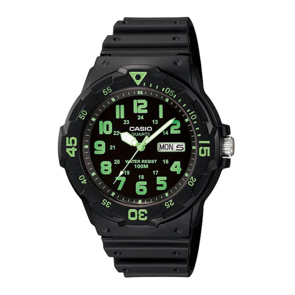 WW1247 Casio Youth Day Date Resin Belt Watch MRW-200H-3BVDF
