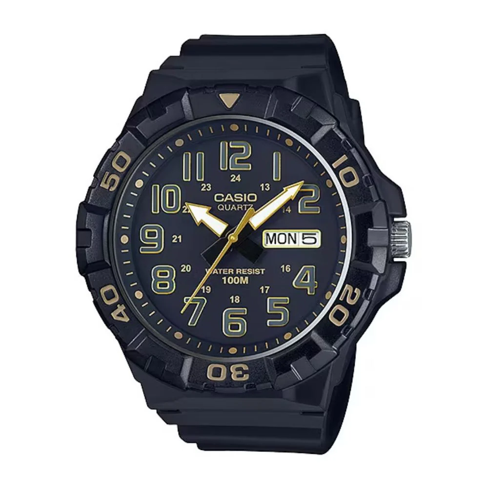 WW2468 Casio Youth Day Date Resin Belt Watch MRW-210H-1A2VDF