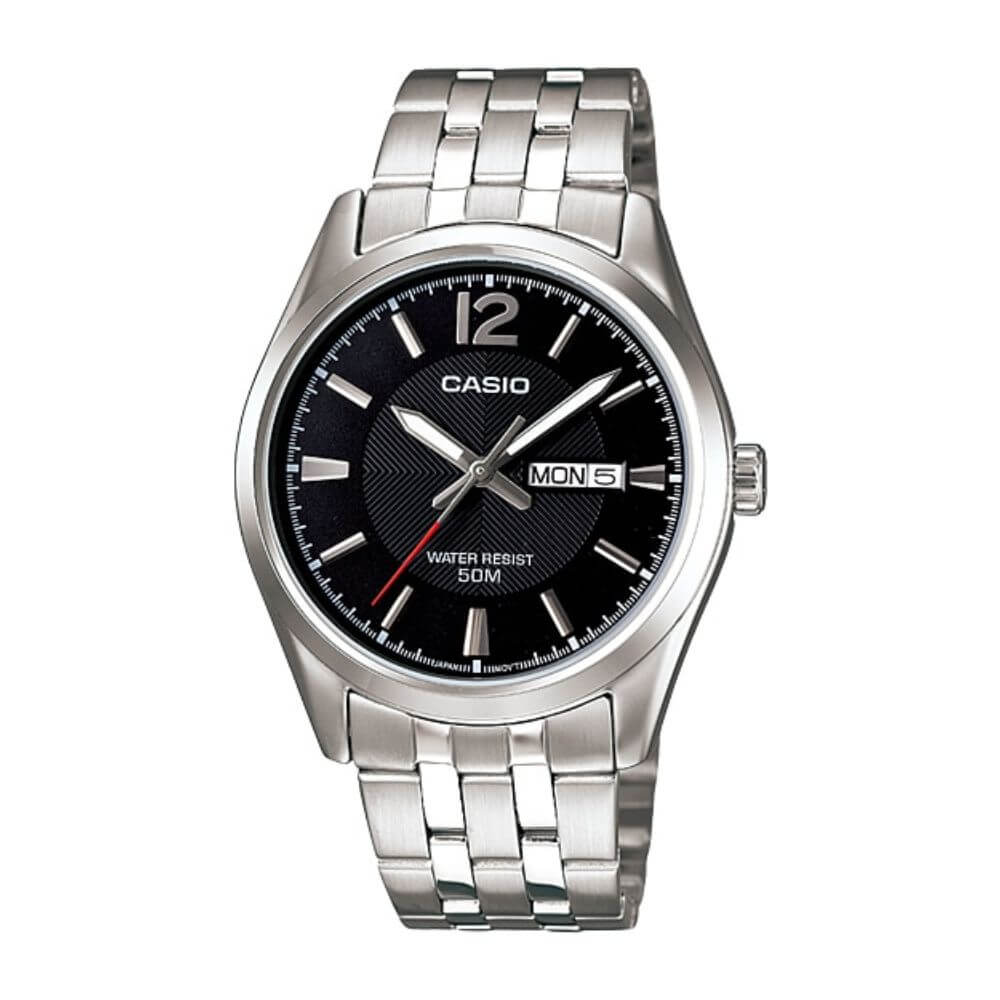 WW0413 Casio Enticer Day Date Chain Watch MTP-1335D-1AVDF