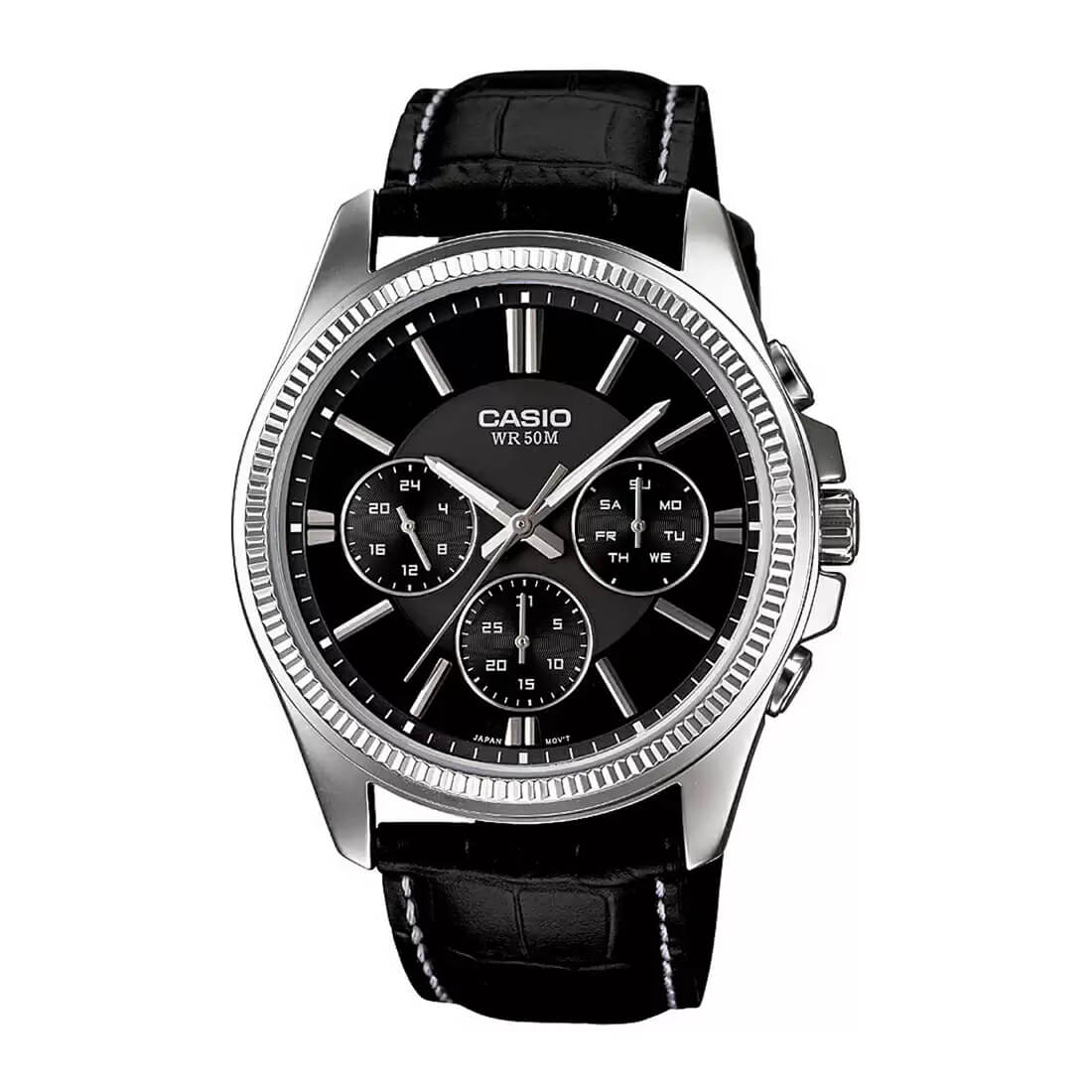 WW0506 Casio Enticer Multifunction Leather Belt Watch MTP-1375L-1AVDF