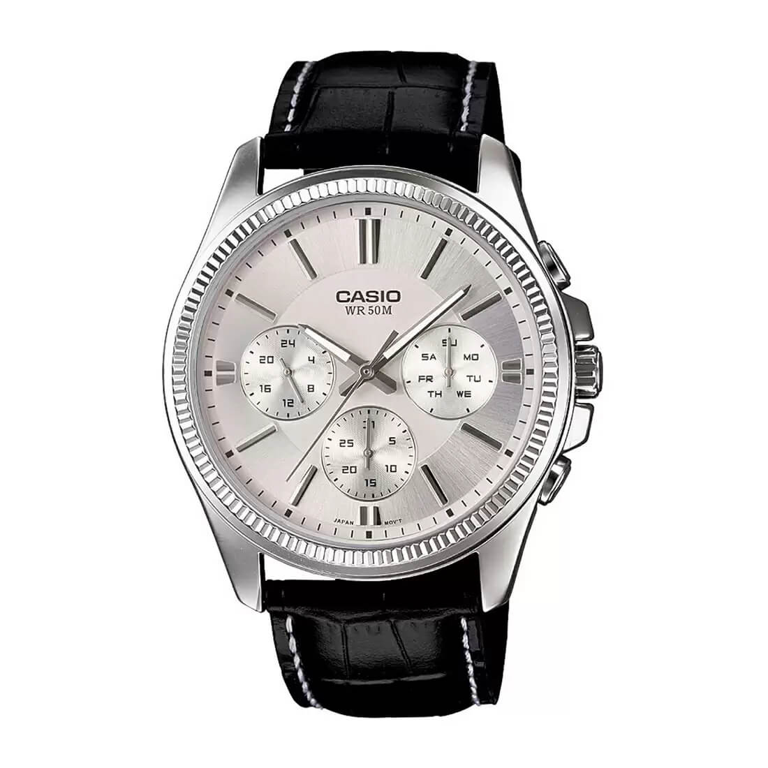 WW0507 Casio Enticer Multifunction Leather Belt Watch MTP-1375L-7AVDF