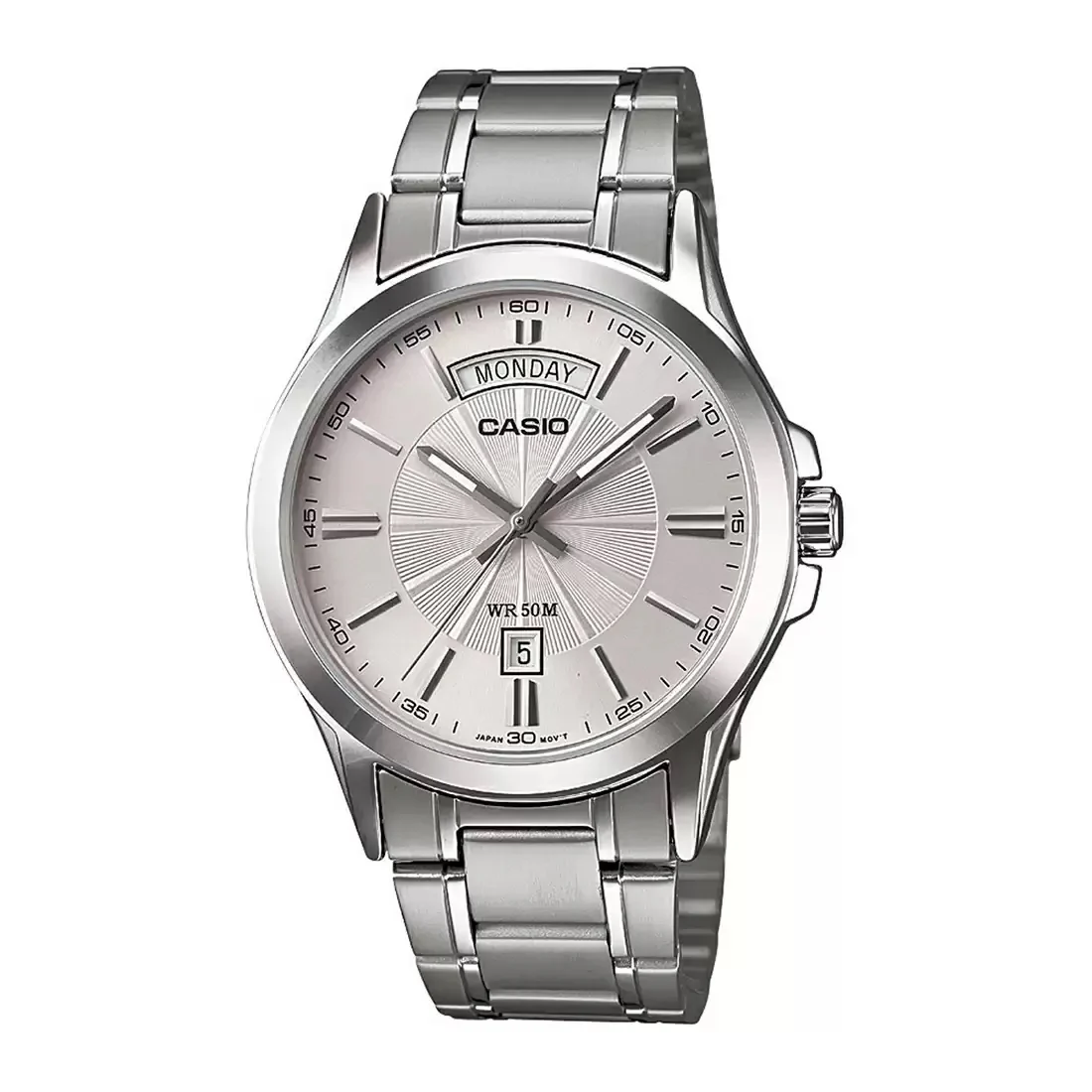 WW0248 Casio Enticer Day Date Chain Watch MTP-1381D-7AVDF