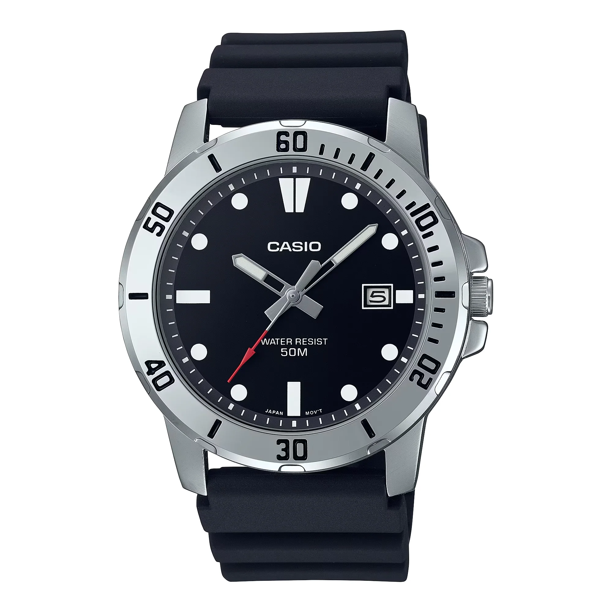 WW1266 Casio Enticer Date Resin Belt Watch MTP-VD01-1EVUDF