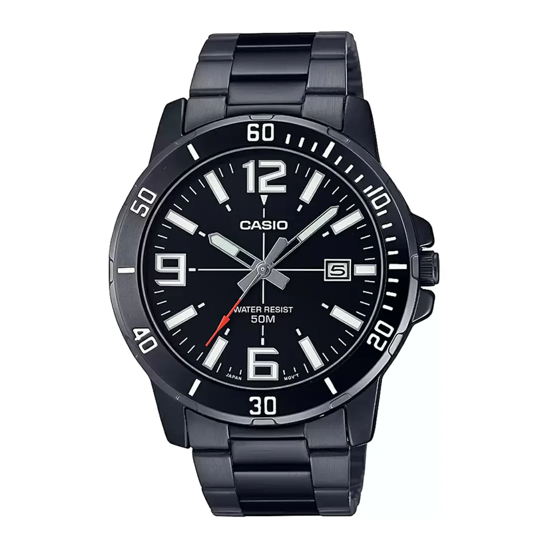 WW1962 Casio Enticer Date Black Chain Watch MTP-VD01B-1BVUDF