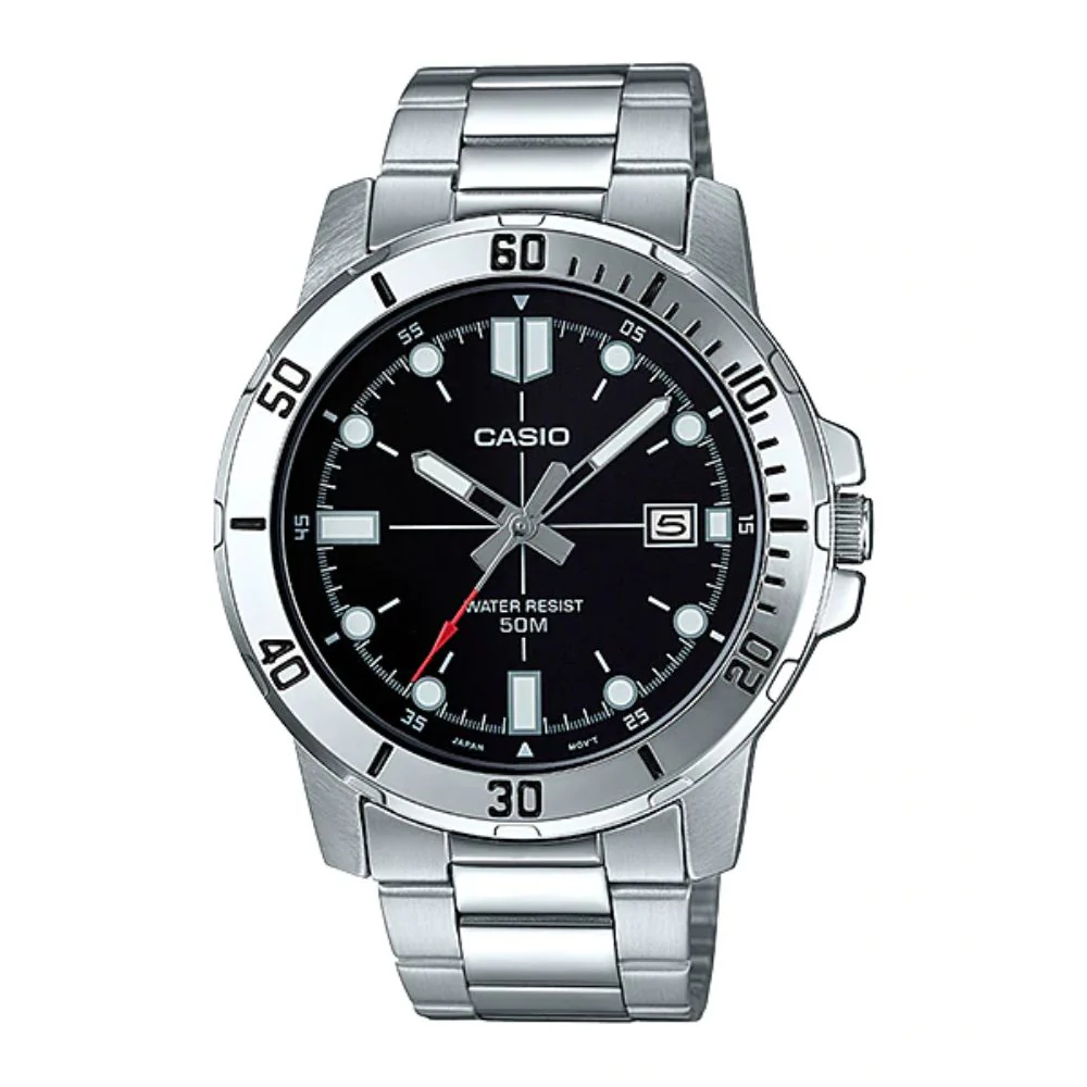 WW0008 Casio Enticer Date Chain Watch MTP-VD01D-1EVUDF