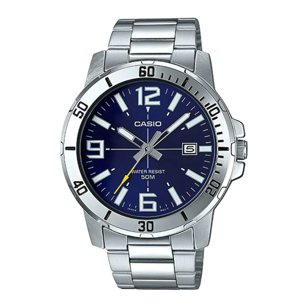 WW0009 Casio Enticer Date Chain Watch MTP-VD01D-2BVUDF