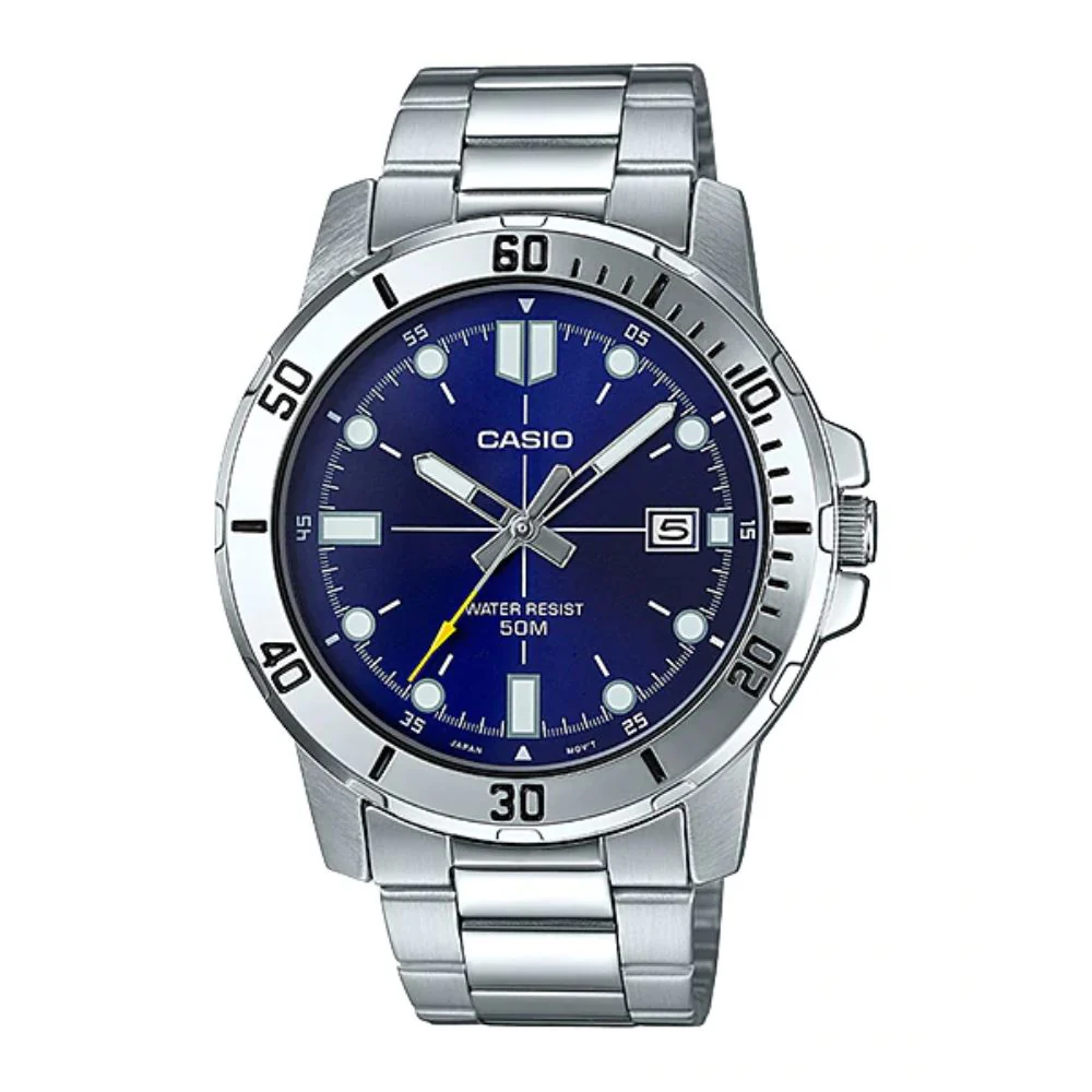 WW0010 Casio Enticer Date Chain Watch MTP-VD01D-2EVUDF