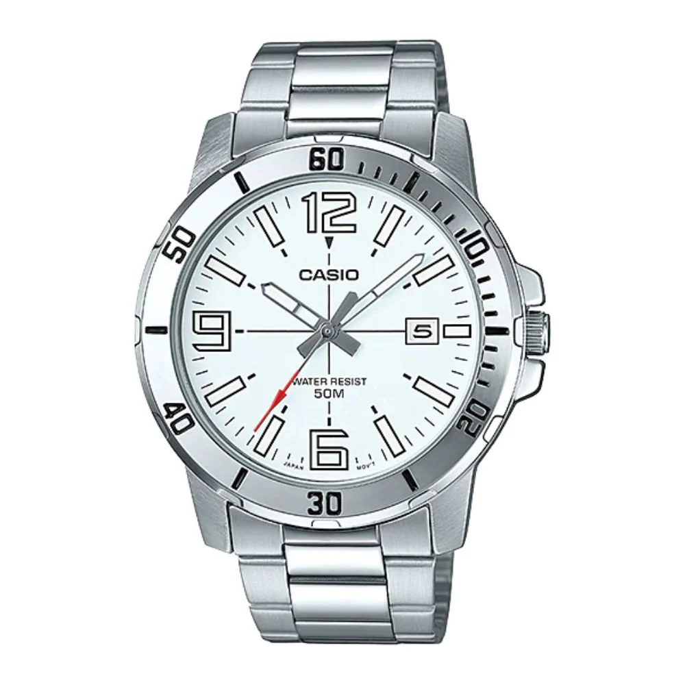 WW0011 Casio Enticer Date Chain Watch MTP-VD01D-7BVUDF