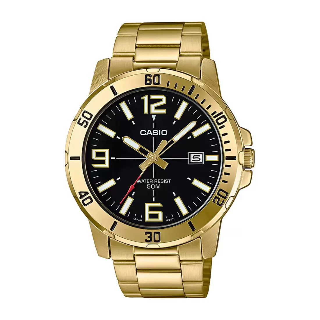 WW1317 Casio Enticer Date Golden Chain Watch MTP-VD01G-1BVUDF