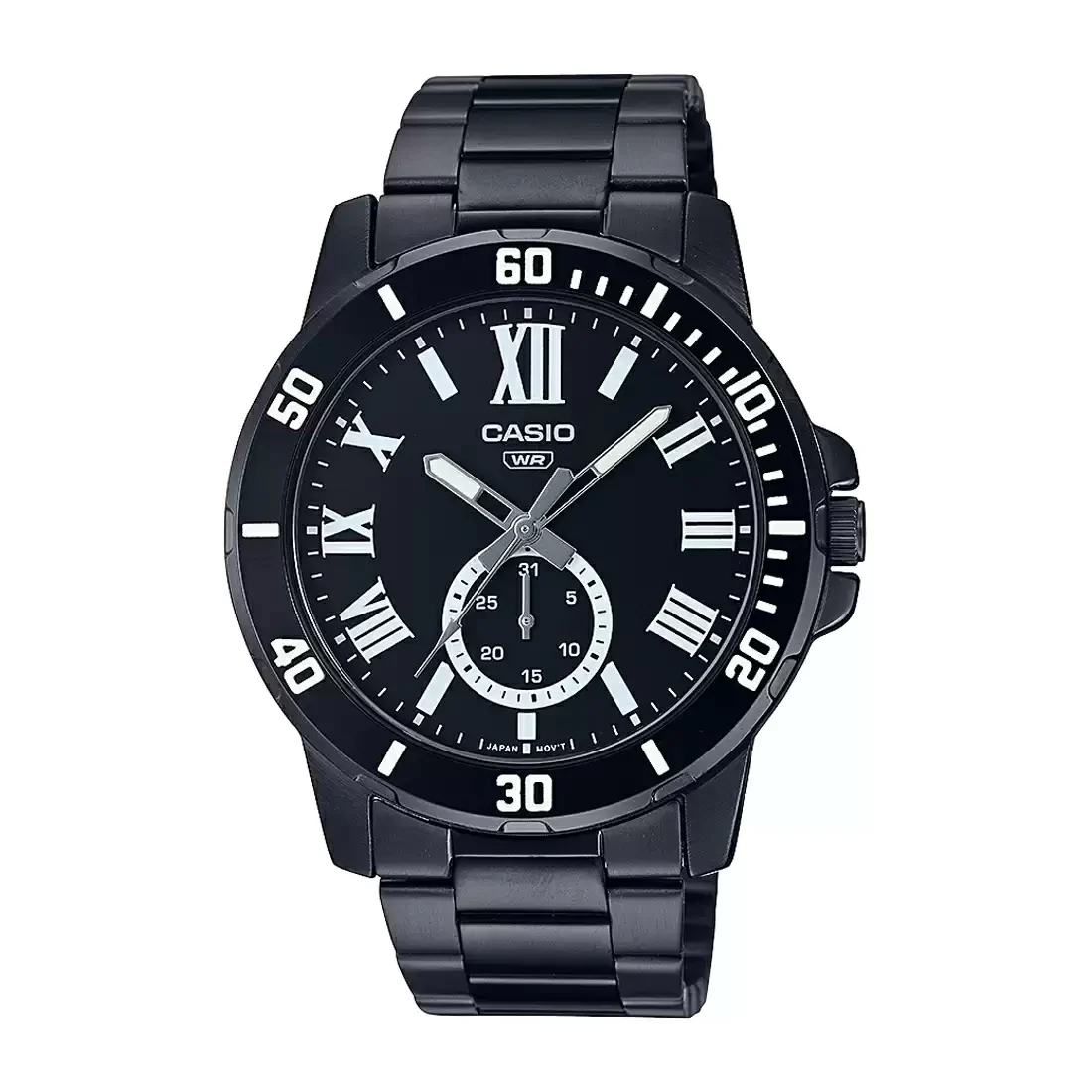 WW0989 Casio Enticer Date Chain Watch MTP-VD200B-1BUDF