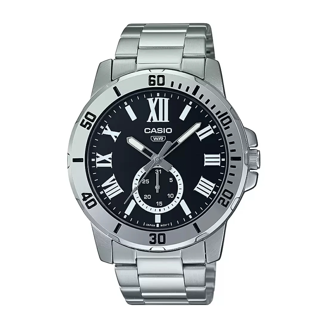 WW0990 Casio Enticer Date Chain Watch MTP-VD200D-1BUDF