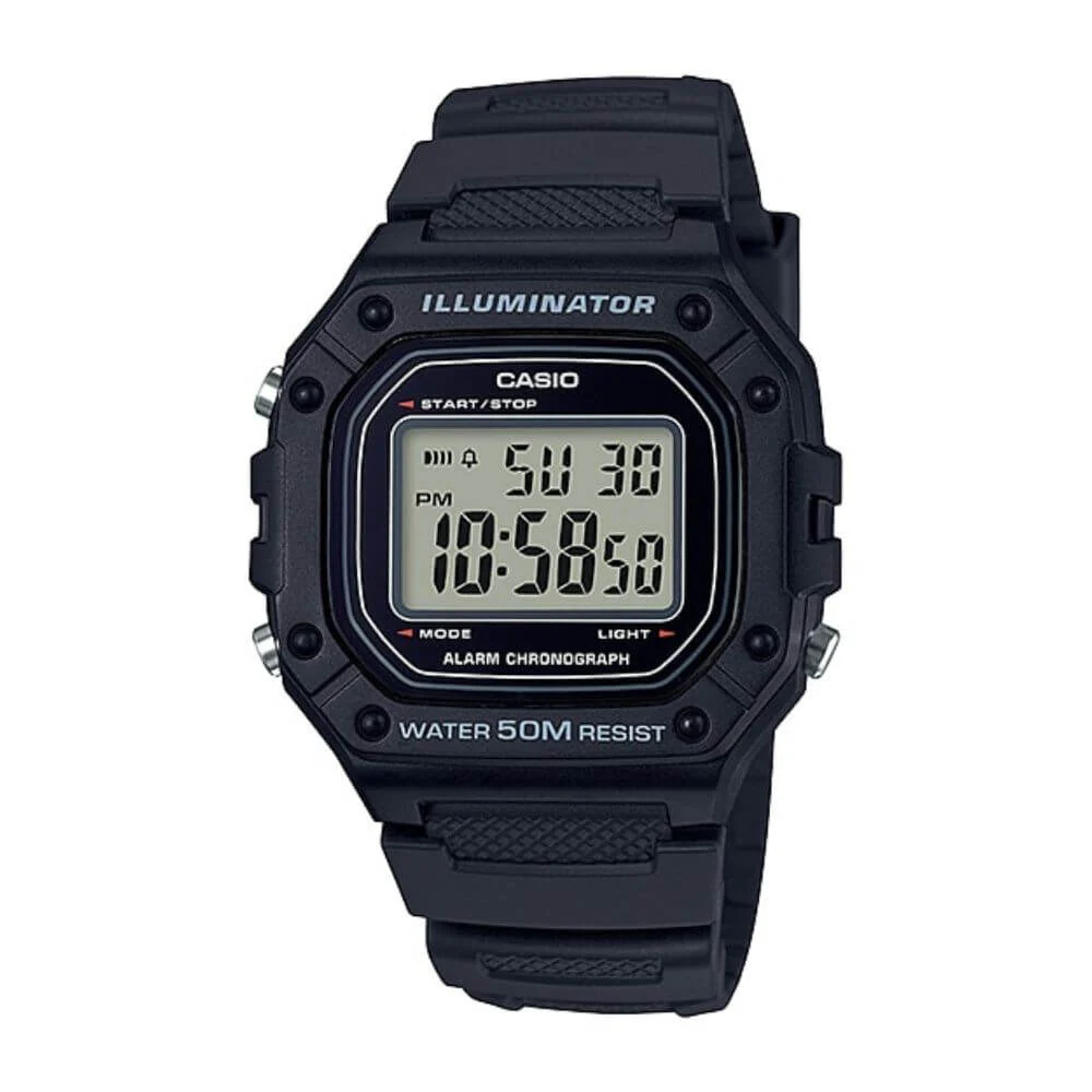 WW1527 Casio Youth Digital Resin Belt Watch W-218H-1AVDF