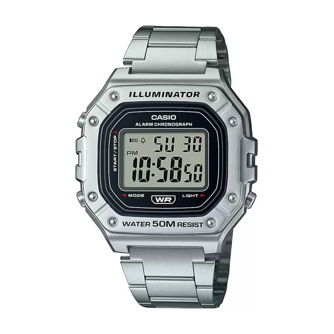 WW1526 Casio Youth Digital Chain Watch W-218HD-1AVDF