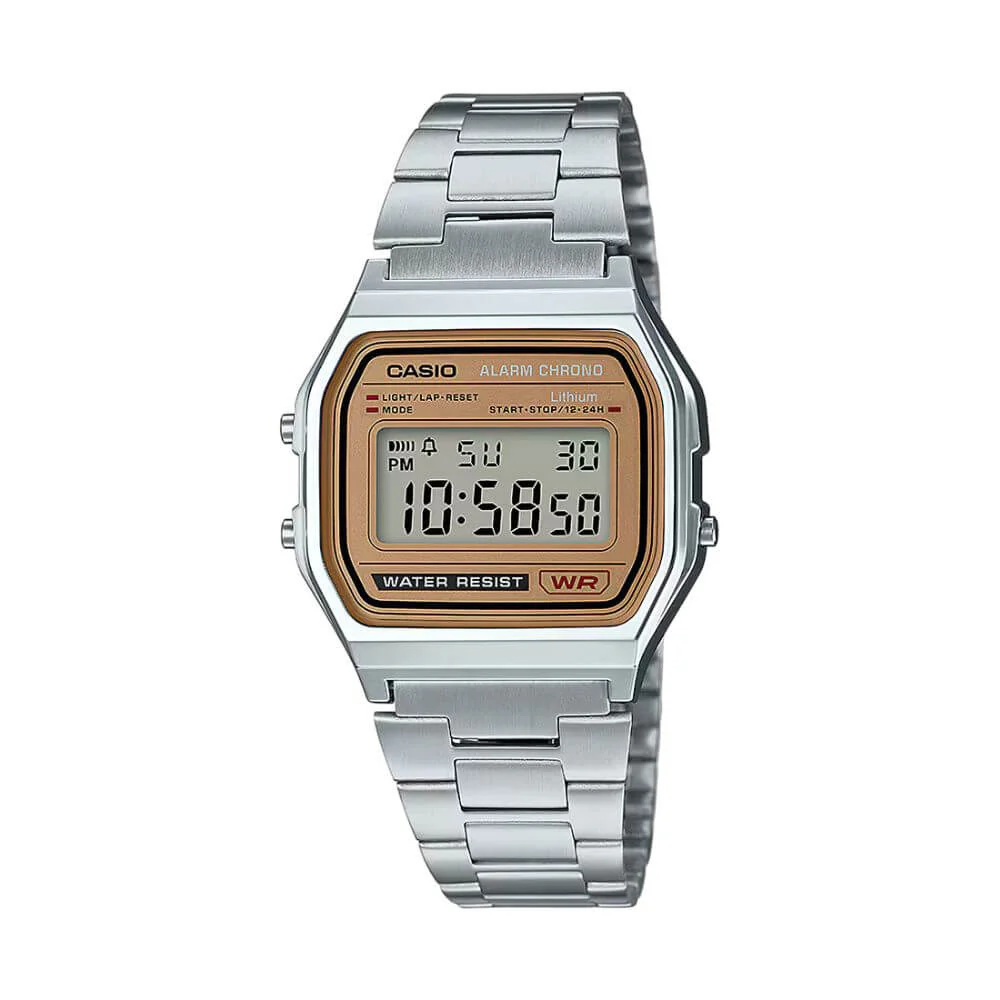 WW1392 Casio Vintage Digital Chain Watch A158WEA-9CF