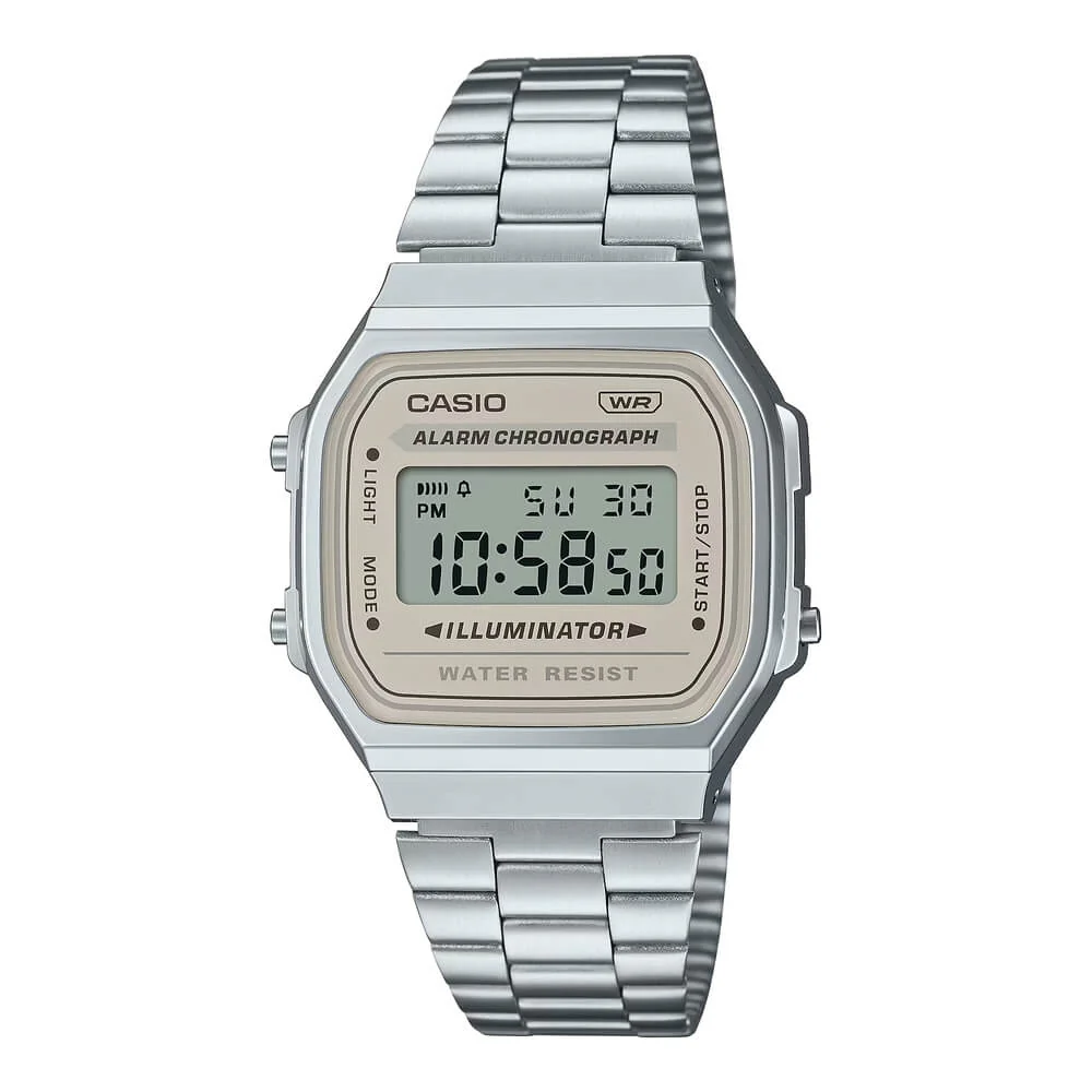 WW2870 Casio Vintage Illuminator Digital Chain Watch A168WA-8AYDF