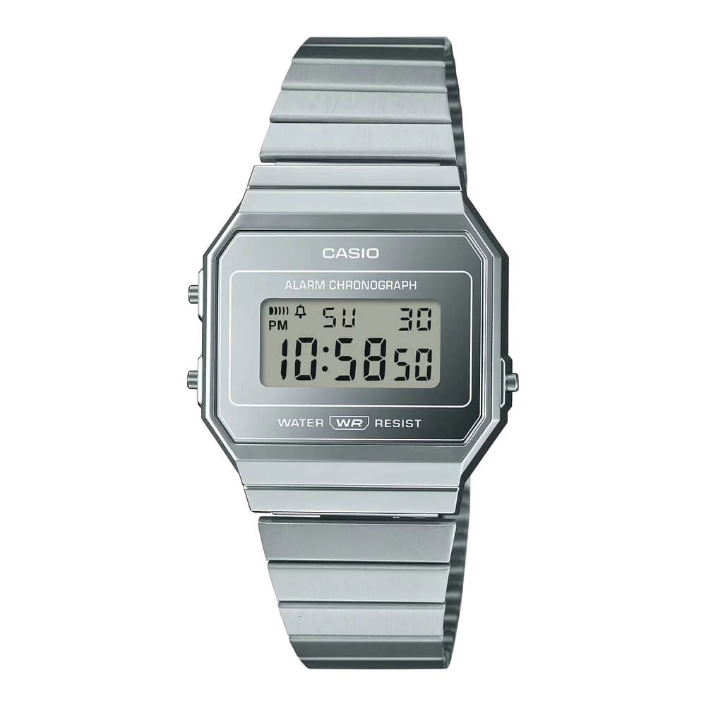 WW2893 Casio Vintage Super Slim Digital Chain Watch A700WEV-7ADF