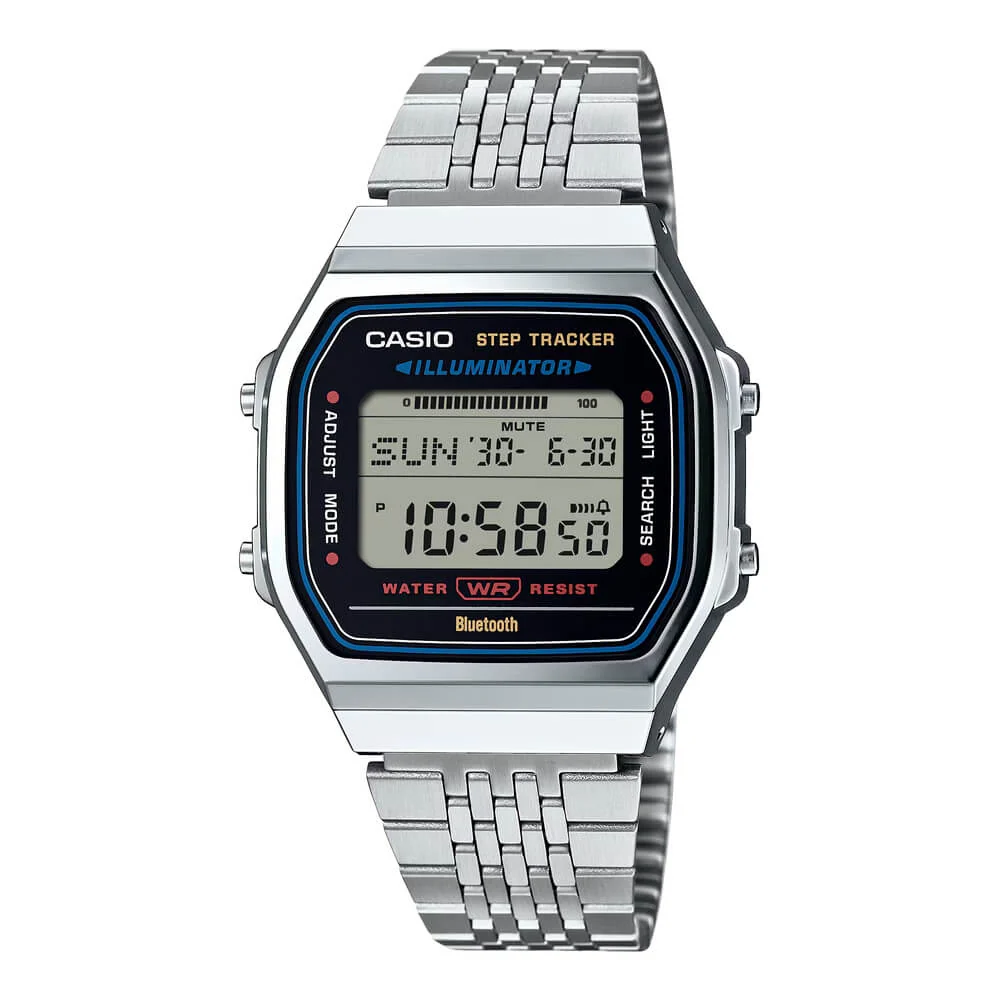 WW2989 Casio Vintage Step Tracker Bluetooth Chain Watch ABL-100WE-1ADF