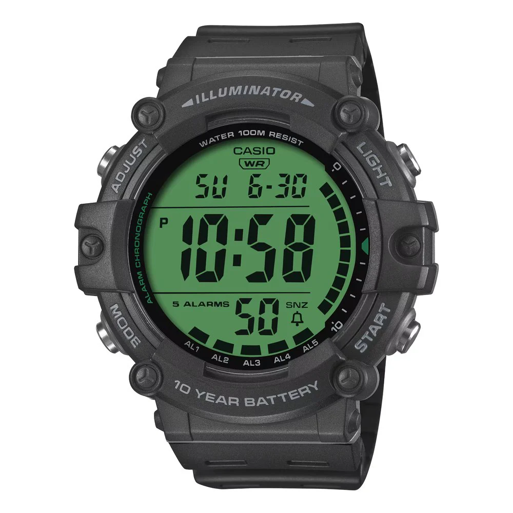 WW0657 Casio Youth Dual Time Digital Resin Belt Watch AE-1500WHC-1AVDF