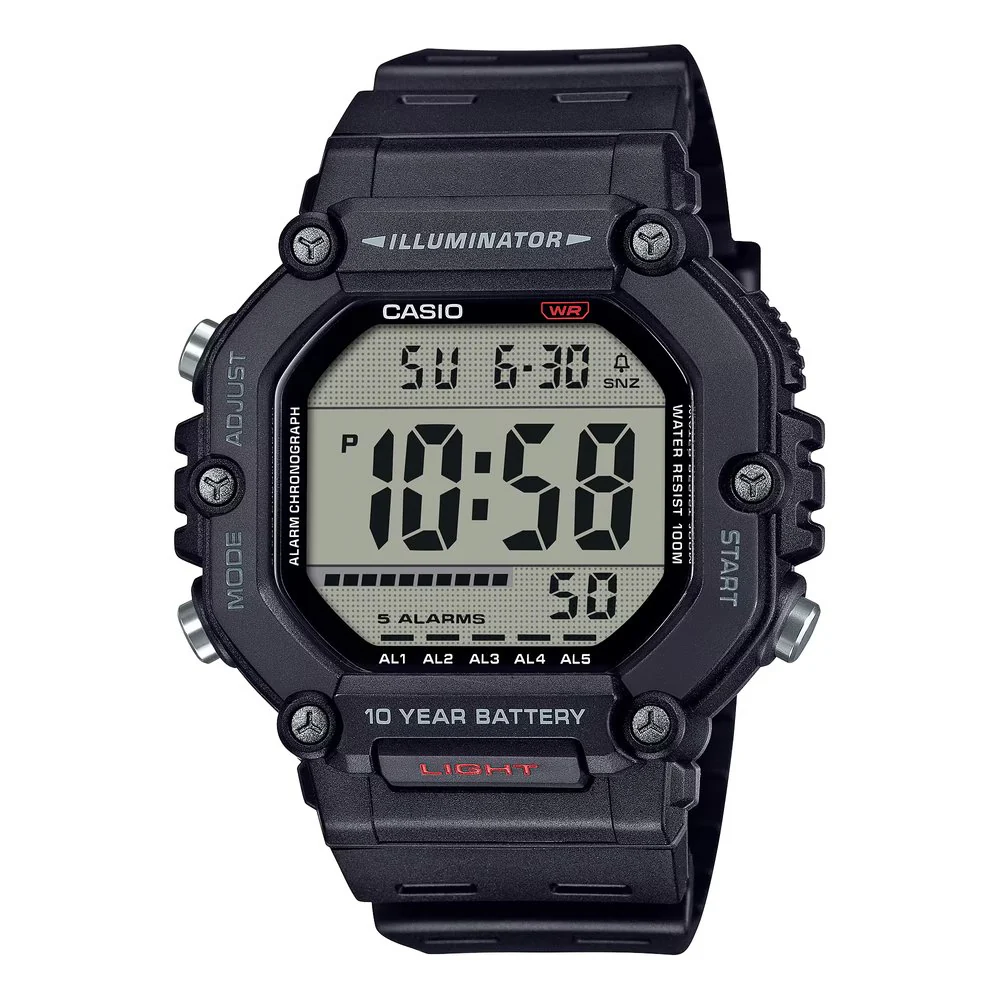 WW2996 Casio Youth Dual Time Digital Resin Belt Watch AE-1600H-1AVDF