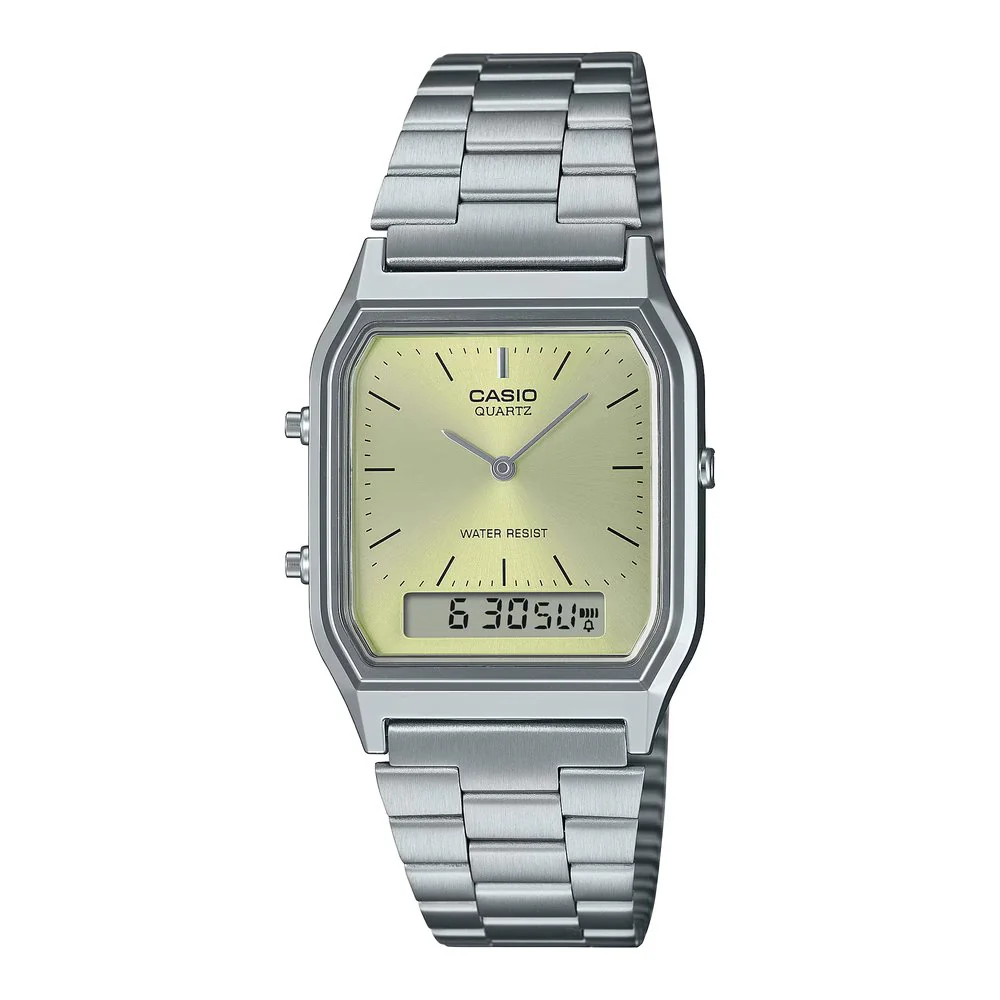 WW3097 Casio Vintage Dual Time Chain Watch AQ-230A-9AMQYDF