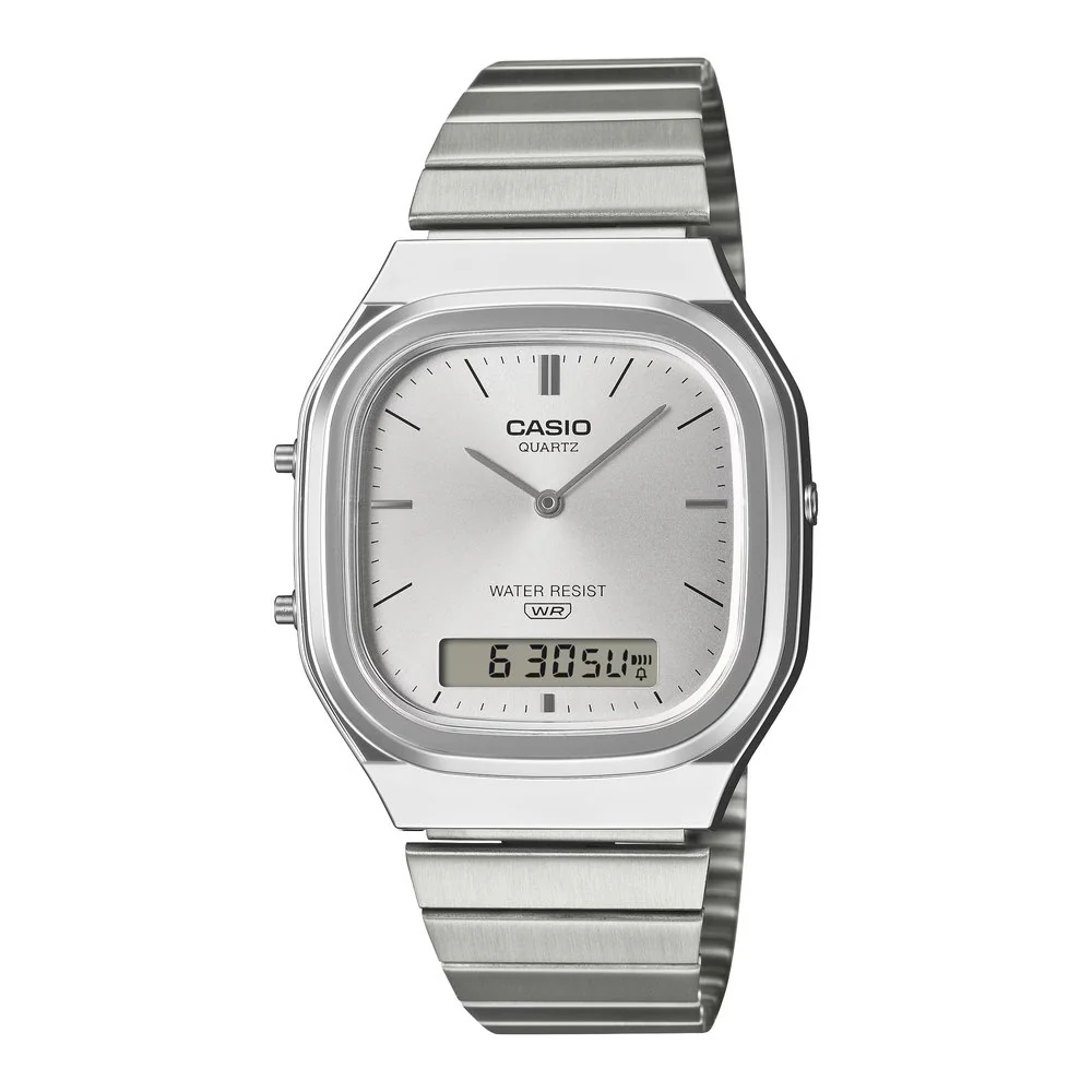 WW3125 Casio Vintage Dual Time Chain Watch AQ-240E-7ADF