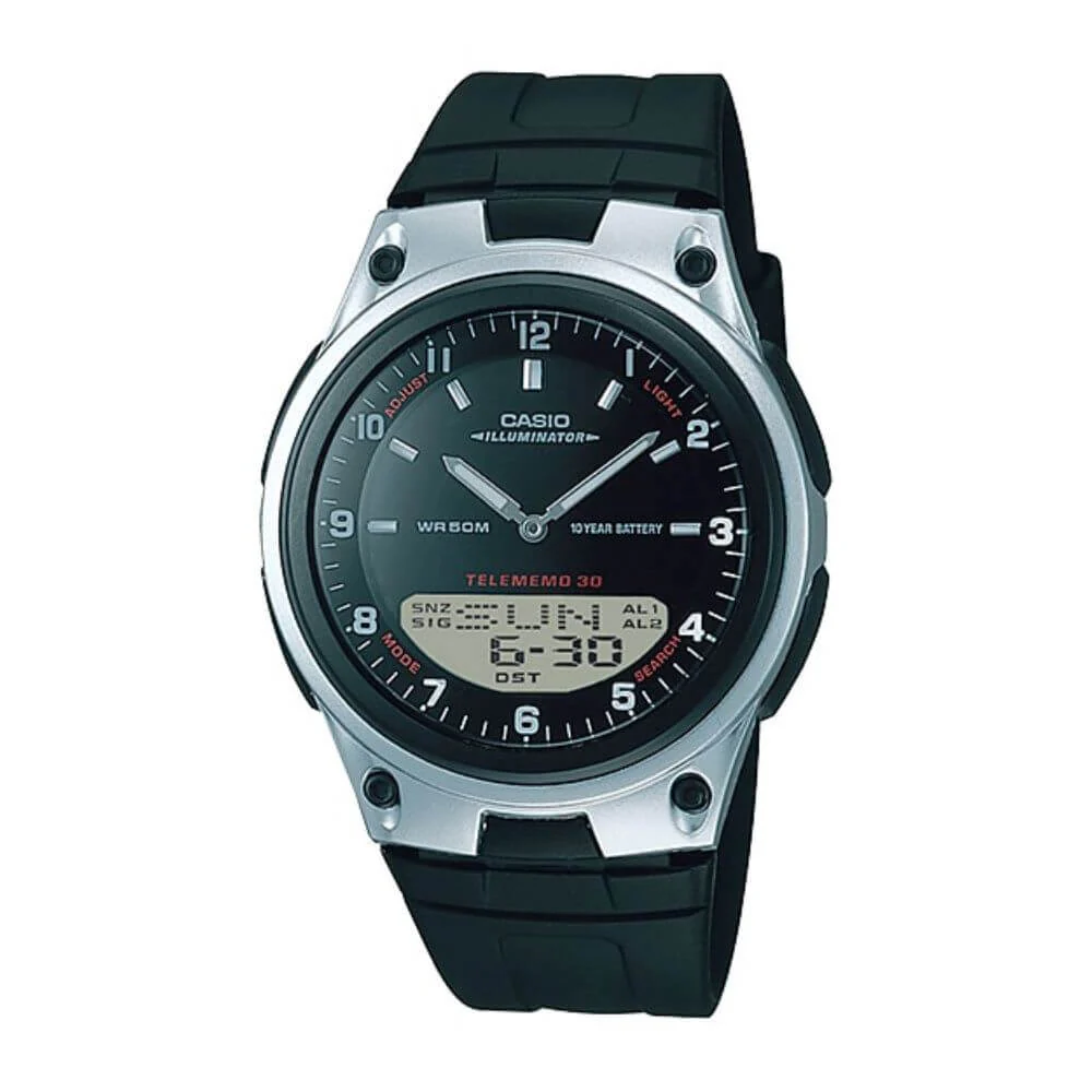 WW1309 Casio Youth Dual Time Resin Belt Watch AW-80-1AVDF