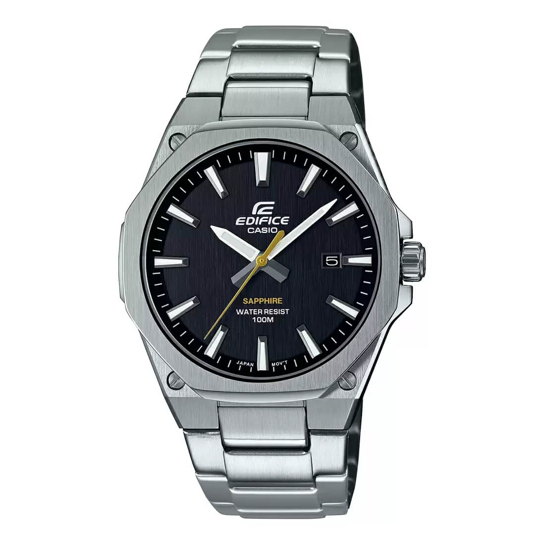 WW2895 Casio Edifice Sapphire Date Slim Chain Watch EFR-S108D-1AVUDF