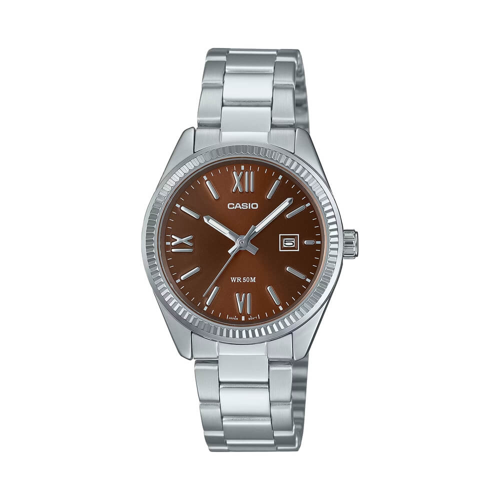 WW2954 Casio Enticer Date Ladies Chain Watch LTP-1302DD-5AVDF