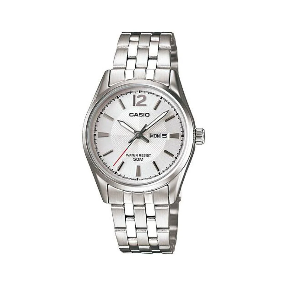 WW0439 Casio Enticer Day Date Ladies Chain Watch LTP-1335D-7AVDF