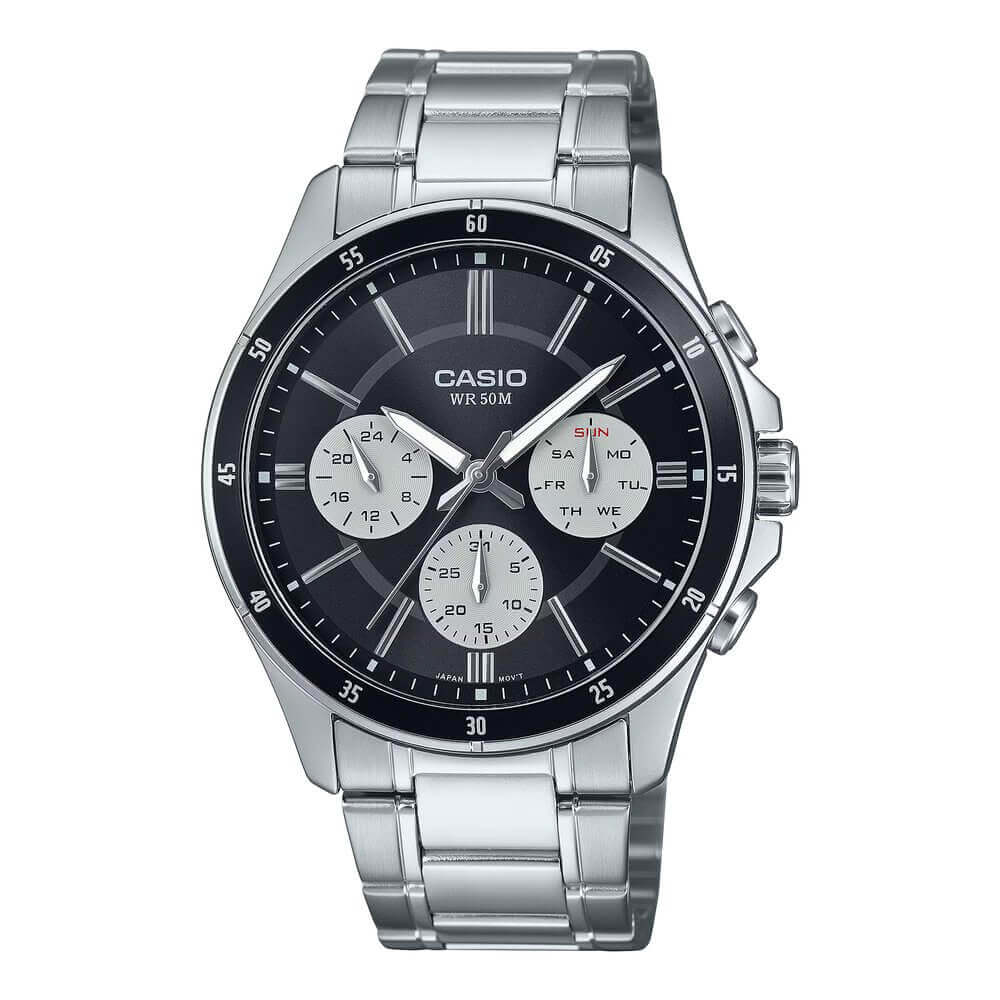 WW2930 Casio Enticer Multifunction Chain Watch MTP-1374D-1A3VDF