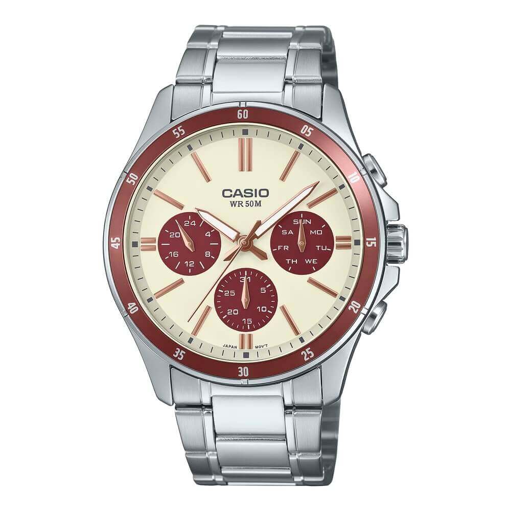 WW2932 Casio Enticer Multifunction Chain Watch MTP-1374D-5A2VDF