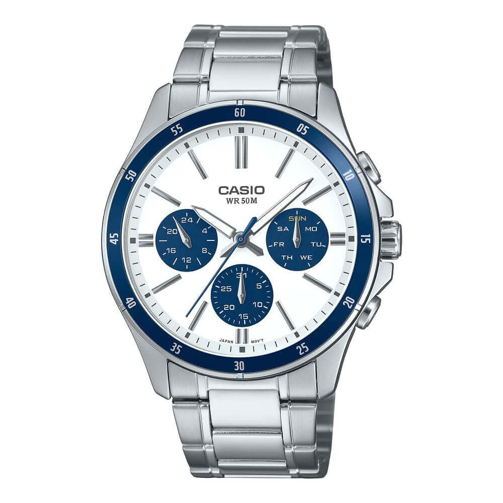 WW2933 Casio Enticer Multifunction Chain Watch MTP-1374D-7A2VDF