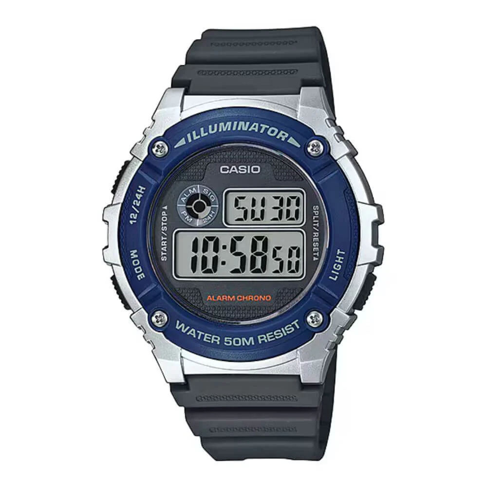 WW2735 Casio Youth Illuminator Digital Resin Belt Watch W-216H-2AVDF