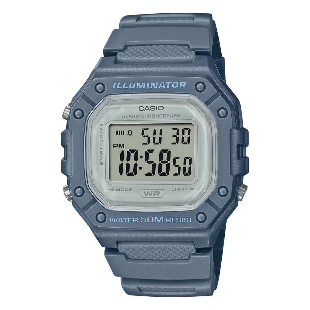 WW3130 Casio Youth Digital Resin Belt Watch W-218HC-2AVDF