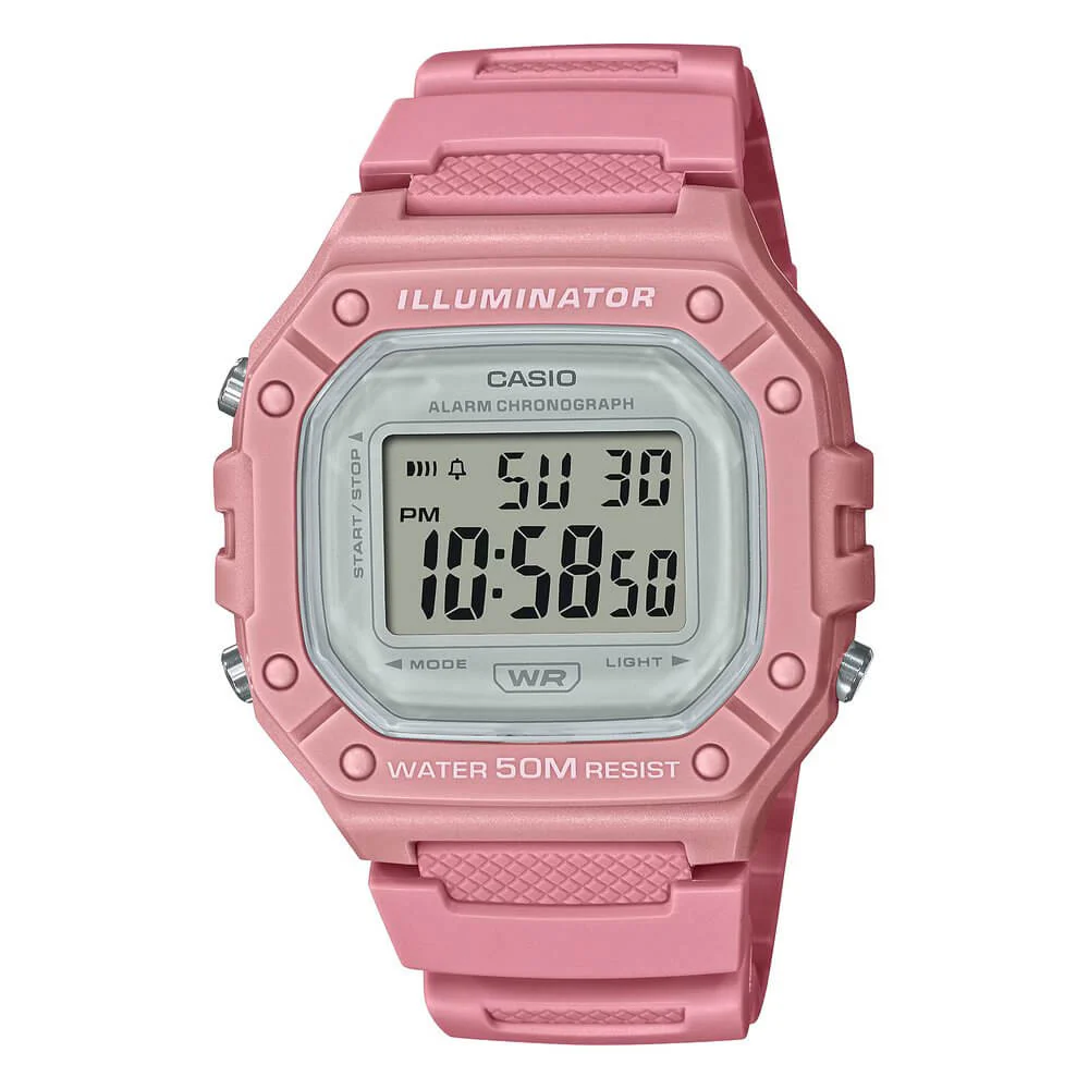 WW3132 Casio Youth Digital Resin Belt Watch W-218HC-4AVDF