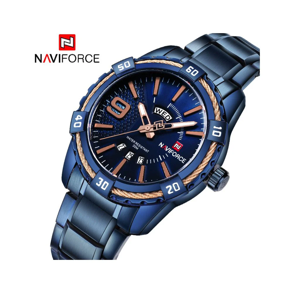 WW0052 Naviforce Day Date Chain Watch NF9117M