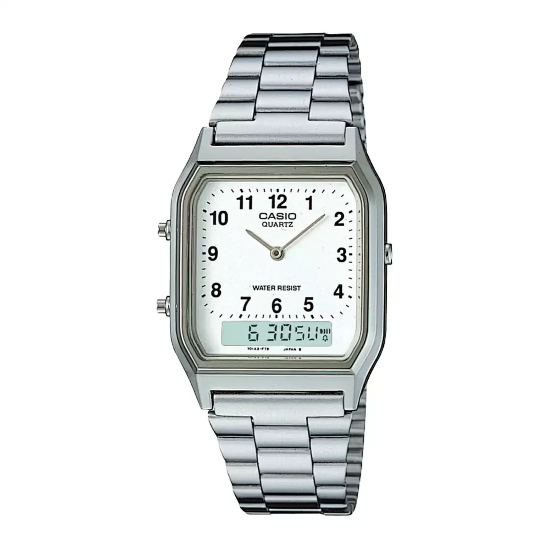 WW1825 Casio Vintage Dual Time Chain Watch AQ-230A-7BMQ