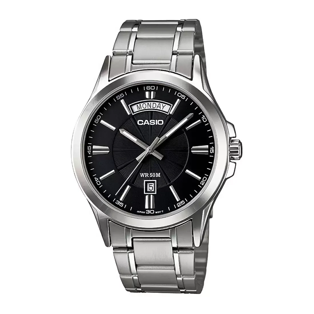 WW0247 Casio Enticer Day Date Chain Watch MTP-1381D-1AVDF