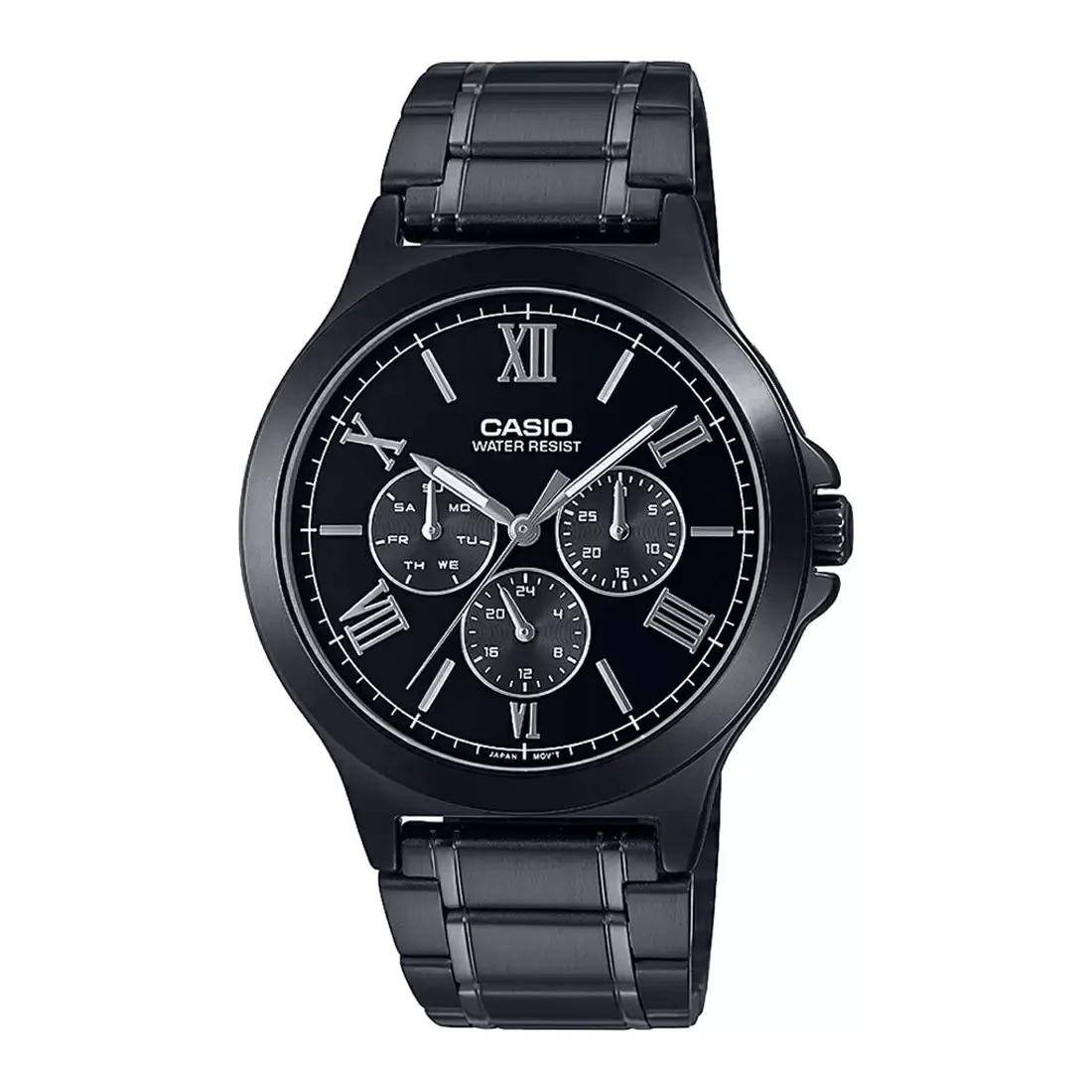 WW1925 Casio Enticer Multifunction Black Chain Watch MTP-V300B-1AUDF