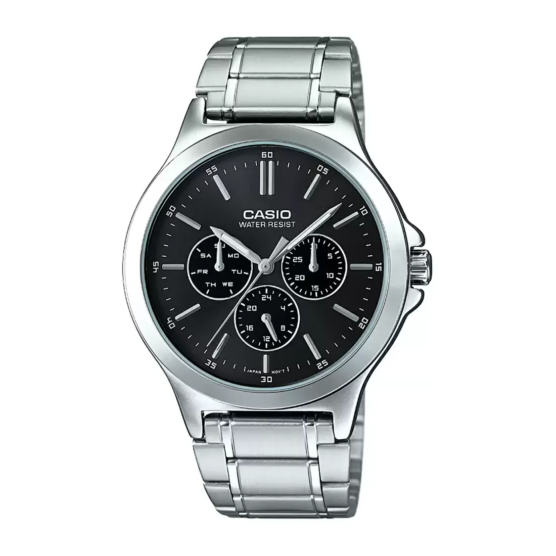WW0153 Casio Enticer Multifunction Silver Chain Watch MTP-V300D-1AUDF