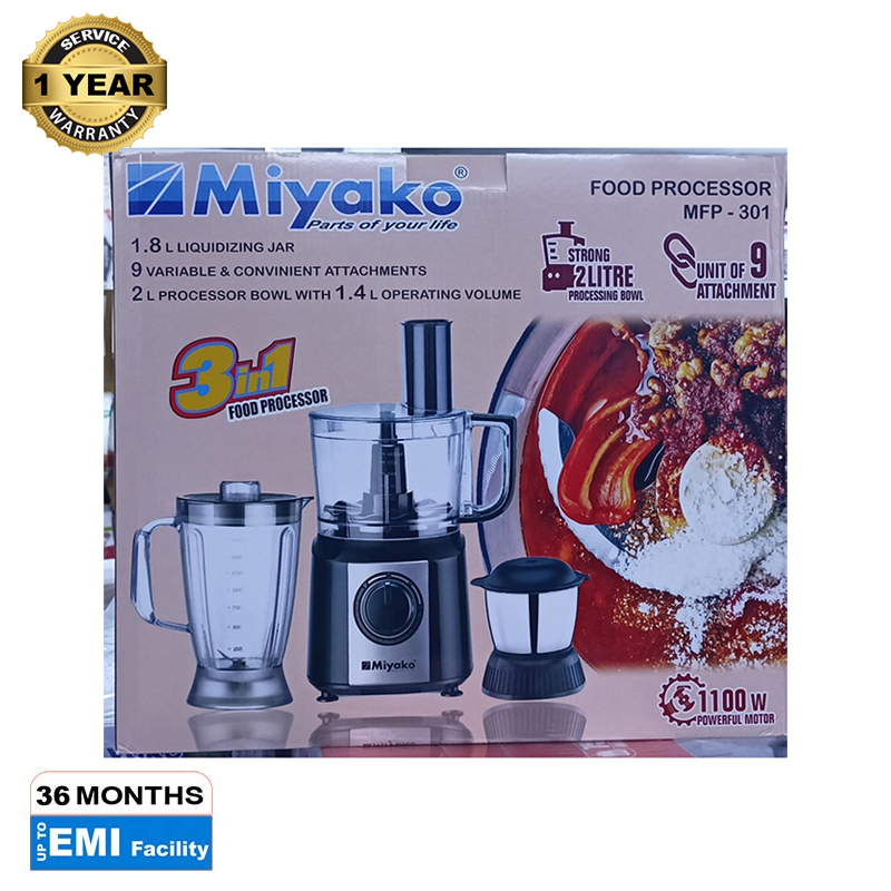 Miyako food processor 3 in 1 MFP-301 1100w heavy duty