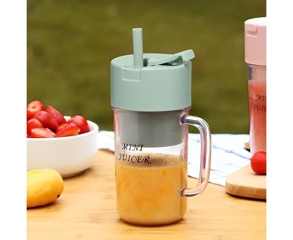 2 In 1 Mini Portable USB Rechargeable High Quality 6 Blades Crusher Juicer
