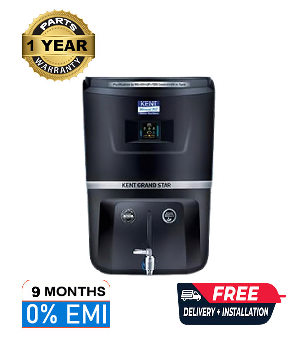 KENT Grand Star-B with Digital Display of Purity &amp; Performance 20 Liter Black