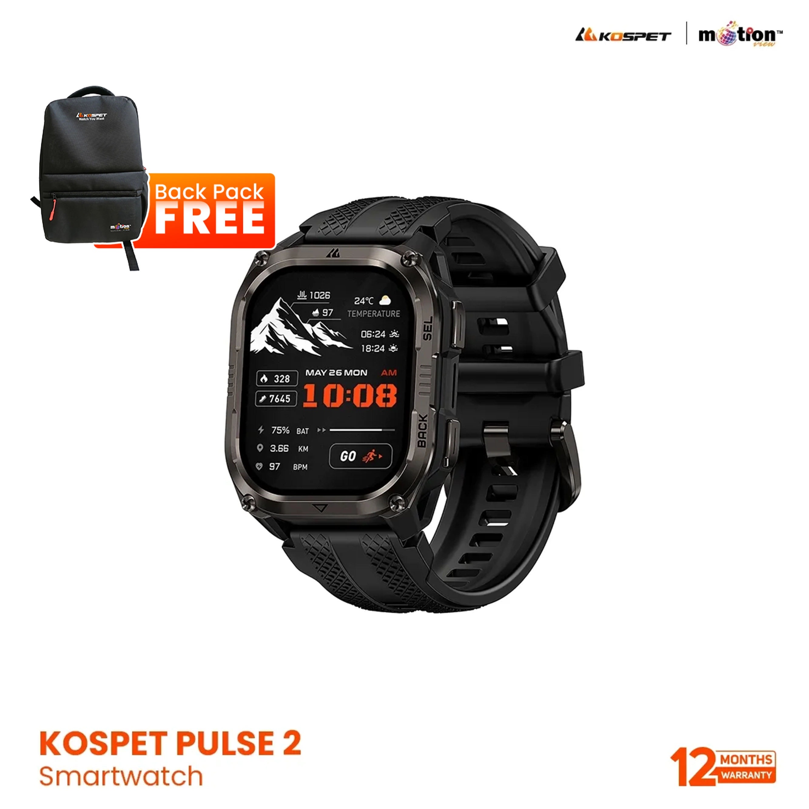 Kospet PULSE 2 BT calling Smart Watch