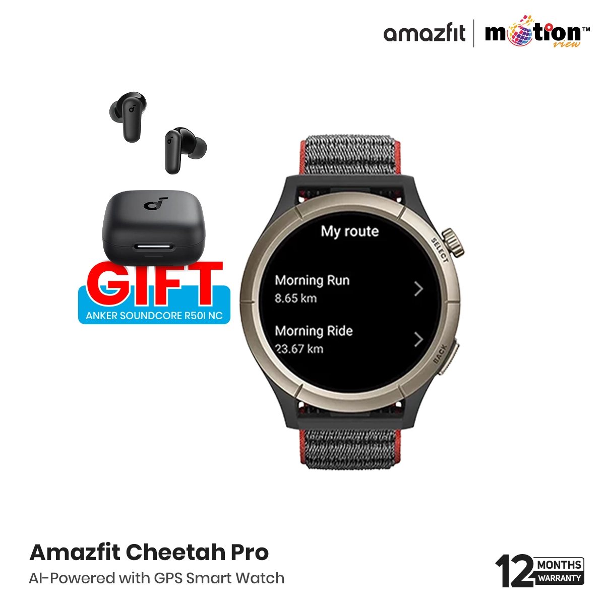 Amazfit Cheetah Pro AI-Powered with GPS Smart Watch