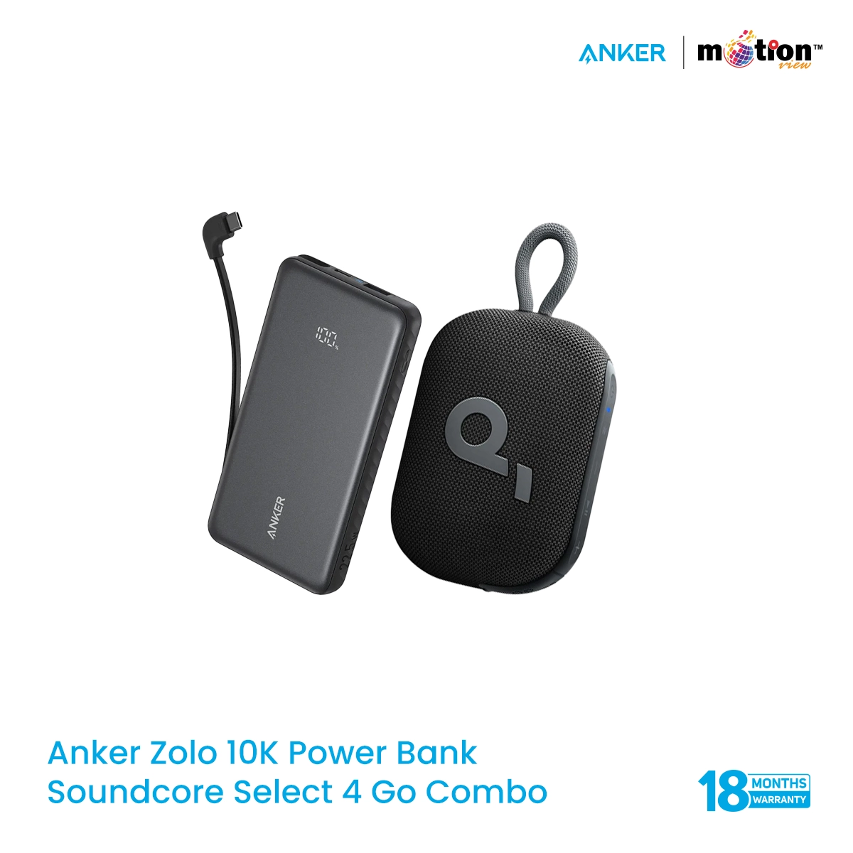 Anker Combo Soundcore Select 4 Go & Zolo 22.5w 10000mAh Power Bank