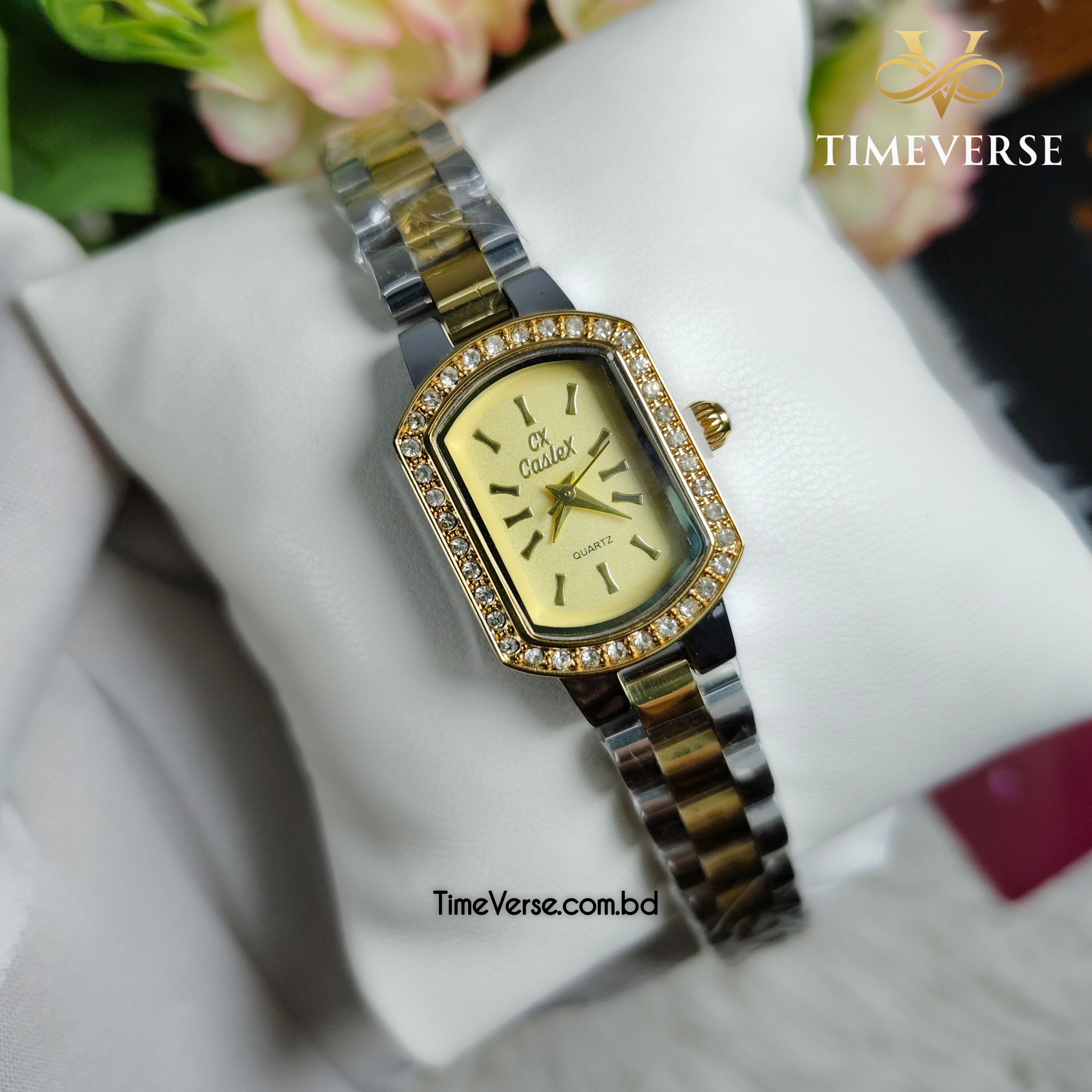 	Caslex 738 Ladies Watch - Silver Gold 
